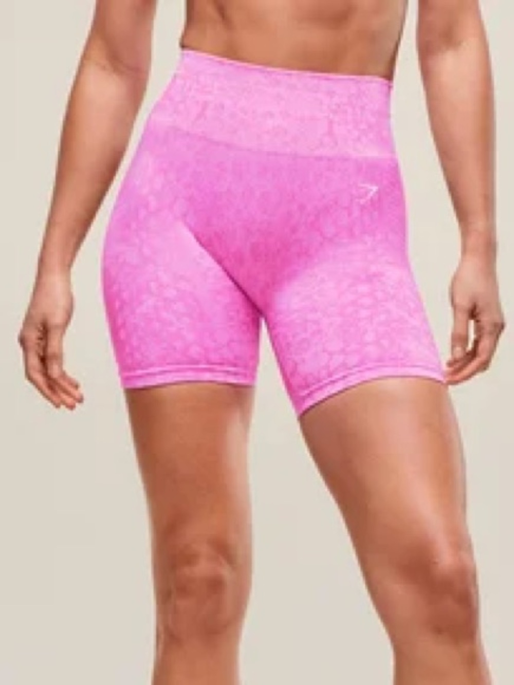 Gymshark Adapt X Whitney Animal Seamless Shorts vibrant sour pink XL